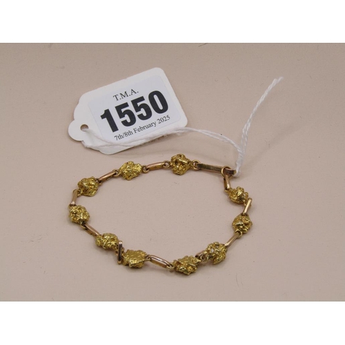 1550 - GOLD NUGGET BRACELET