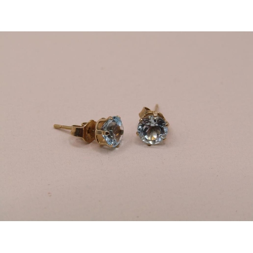 1575 - PAIR OF 9ct GOLD TOPAZ EARRINGS