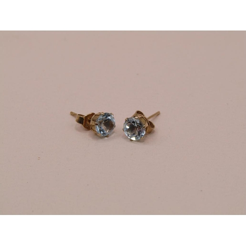 1575 - PAIR OF 9ct GOLD TOPAZ EARRINGS