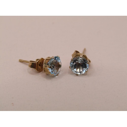 1575 - PAIR OF 9ct GOLD TOPAZ EARRINGS