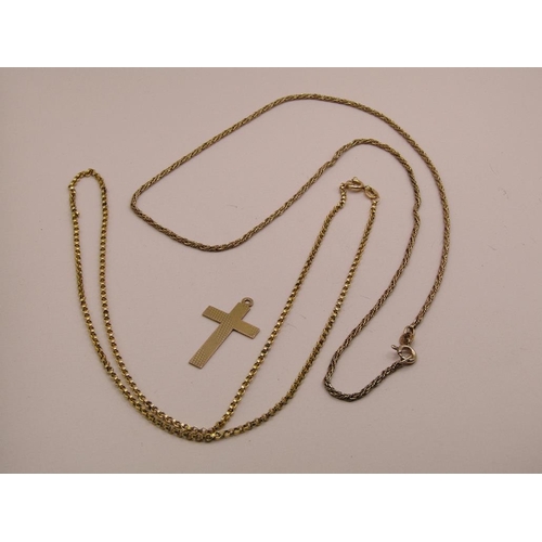 1579 - BAG OF MIXED 9ct CHAIN, 9ct CRUCIFIX ETC 11.4g