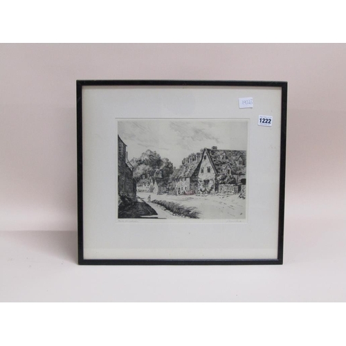 1222 - FRAMED BLACK AND WHITE ENGRAVINGS, STANTON GLOUCESTERSHIRE AFTER THE ORIGINAL BY ELBURN SMITH, 24 x ... 