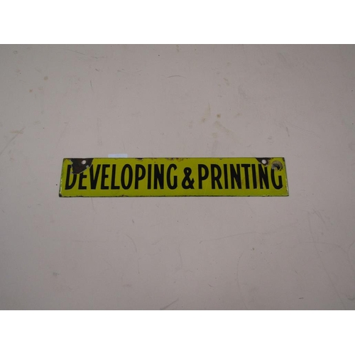 1331 - TIN PLATE SIGN 'DEVELOPING AND PRINTING', 35CM W