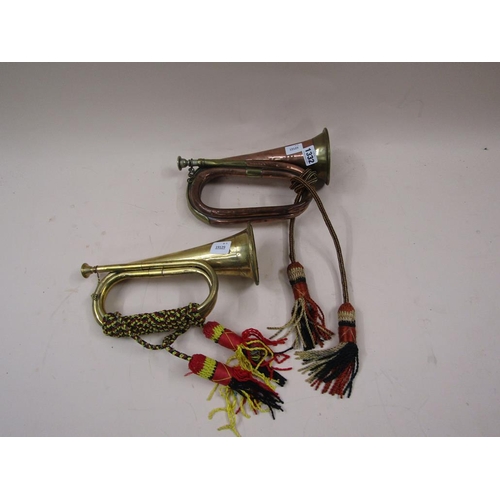 1332 - BRASS AND COPPER TRUMPET; BRASS TRUMPET