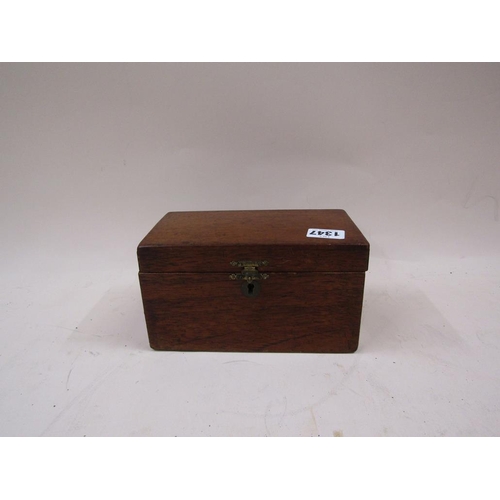 1347 - VICTORIAN OAK TEA CADDY