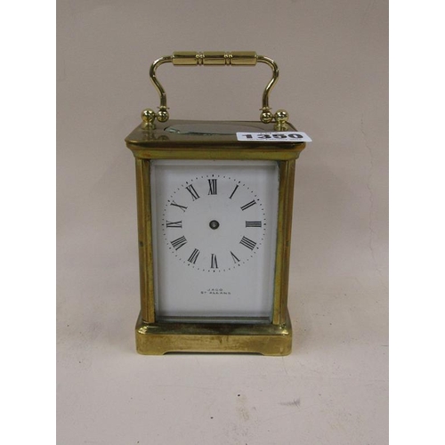 1350 - BRASS CASED CARRIAGE CLOCK - FOR REPAIR