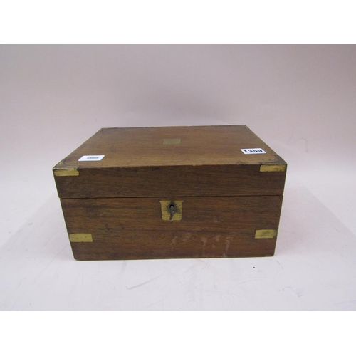 1359 - LATE VICTORIAN WALNUT WRITING BOX, 30CM W