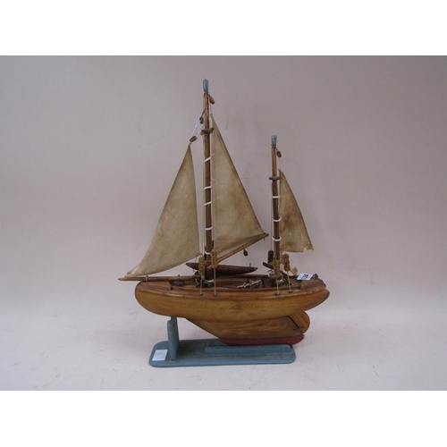 1364 - SCRATCH BUILT WOODEN SAILNG BOAT