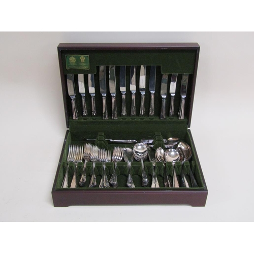 1763 - MIXED SILVER PLATED CUTLERY, CANTEEN OF PLATED CUTLERY