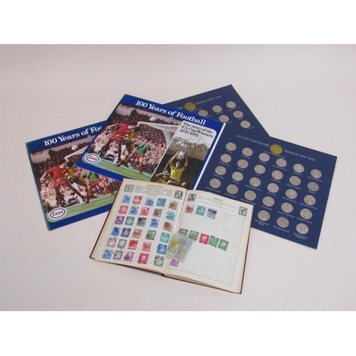 1774 - STAMPS ALBUMS, FA CUP CENTENARY COINS ETC