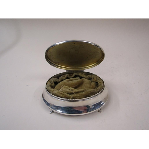 1726 - ELKINGTON AND CO SILVER RING BOX BIRMINGHAM 1908