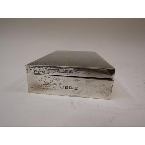 1731 - SILVER ENGINE TURNED CIGARETTE BOX