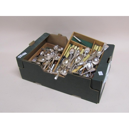 1777 - BOX OF SILVER PLATED CUTLERY