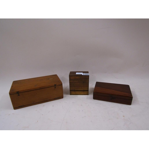 1449 - COLLECTION OF EDWARDIAN BOXES; SCENT BOTTLE HOLDER