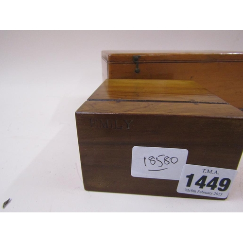 1449 - COLLECTION OF EDWARDIAN BOXES; SCENT BOTTLE HOLDER