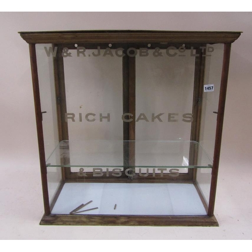 1457 - W&R JACOBS & CO LTD CAKE AND BISCUIT DISPLAY CASE, 69CM W