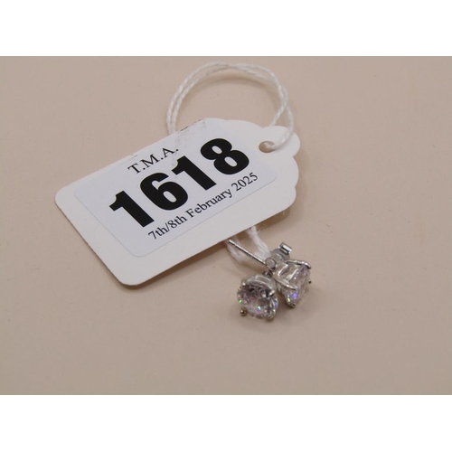 1618 - SILVER CZ SET EARRINGS