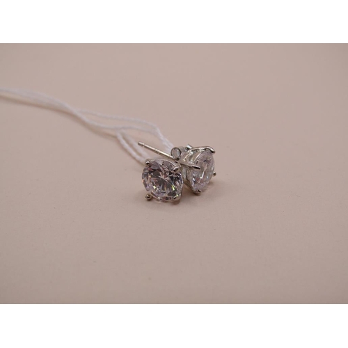 1618 - SILVER CZ SET EARRINGS