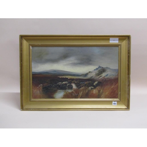 1261 - GILT FRAMED OIL MOUNTAIN SCENE