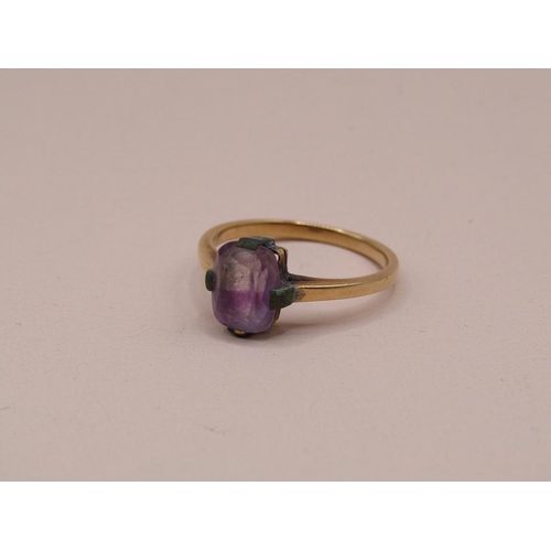 1559 - GOLD STONE SET RING 3.3g