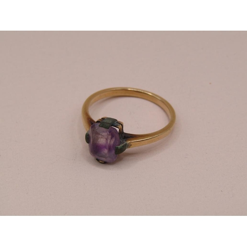 1559 - GOLD STONE SET RING 3.3g