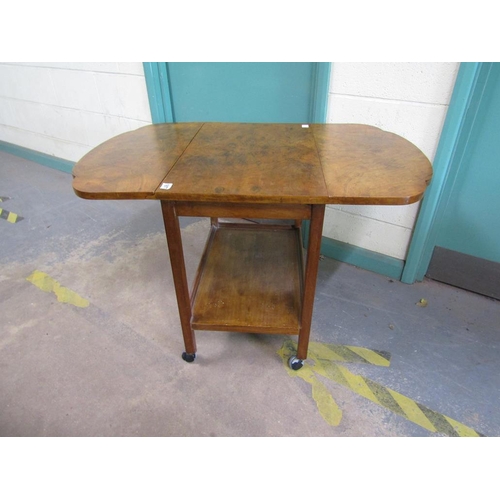 1977 - ART DECO WALNUT TEA TROLLEY