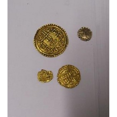 1467 - FOUR INDIAN/ISLAMIC GOLD COINS