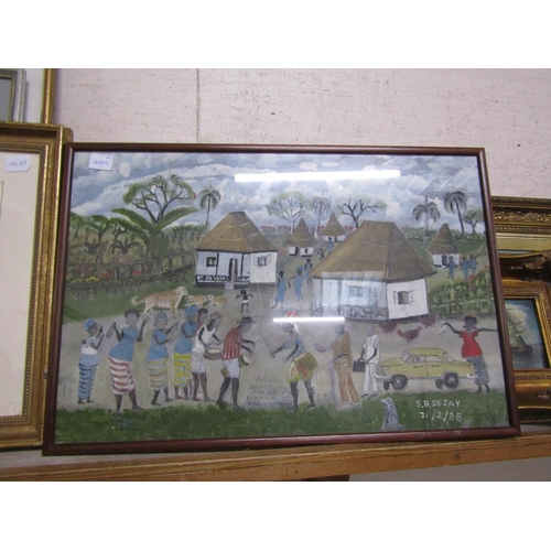 147 - COLLECTION OF FRAMED WATERCOLOURS - AFRICAN SCENES