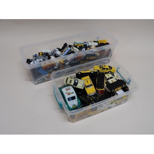 1299 - TWO BOXES OF DIECAST VEHICLES