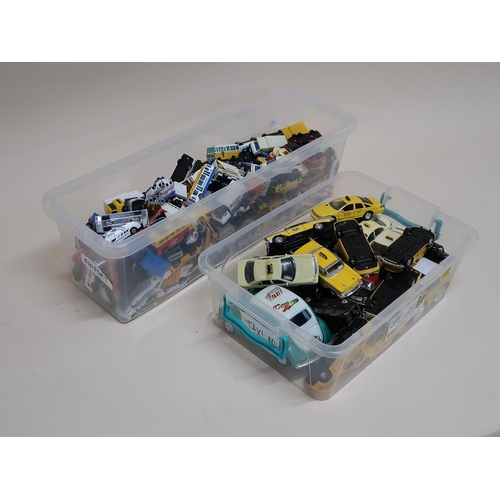 1299 - TWO BOXES OF DIECAST VEHICLES