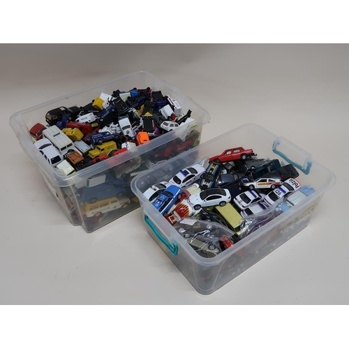 1305 - TWO BOXES OF DIECAST VEHICLES