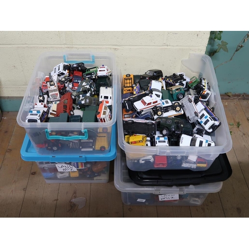 1308 - FOUR BOXES OF MIXED DIECAST VEHICLES