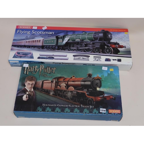 1310 - HOGWARTS EXPRESS ELECTRIC TRAIN SET; FLYING SCOTSMAN - IN ORIGINAL BOXES