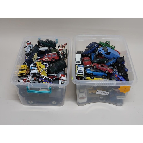 1313 - TWO BOXES OF MIXED DIECAST VEHICLES