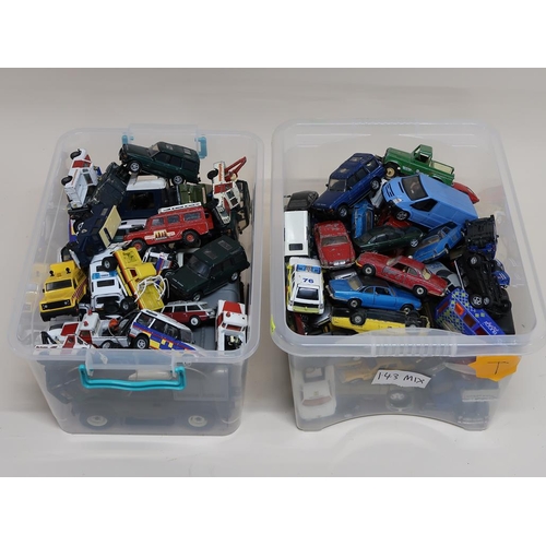 1313 - TWO BOXES OF MIXED DIECAST VEHICLES