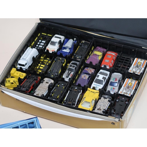 1314 - BOX OF MATCHBOX DIECAST VEHICLES, POSTMAN PAT SET, ACTION FORCE BOX WITH VARIOUS TOY VEHICLES