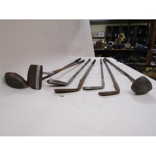 1409 - BUNDLE OF SEVEN MISC GOLF CLUBS