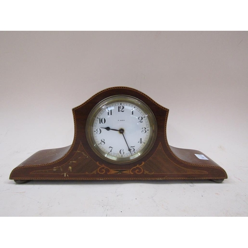 1449 - MAHOGANY INLAID MANTEL CLOCK