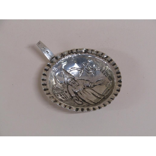 1518 - DUTCH SILVER SPOON (A/F) BROKEN HANDLE