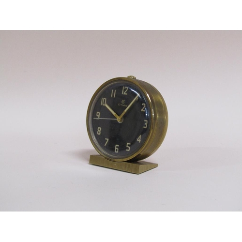 1521 - CYMA ALARM CLOCK BLACK DIAL