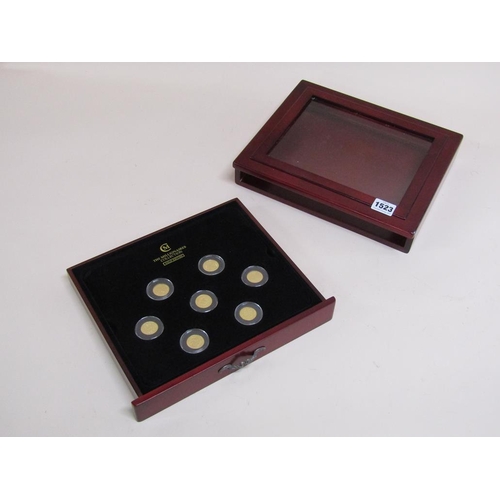 1523 - MILLIONAIRES COLLECTION GOLD EDITION SET 14 GOLD PROOF REPLICA COINS TO INC. 7 91.6% YELLOW GOLD AND... 