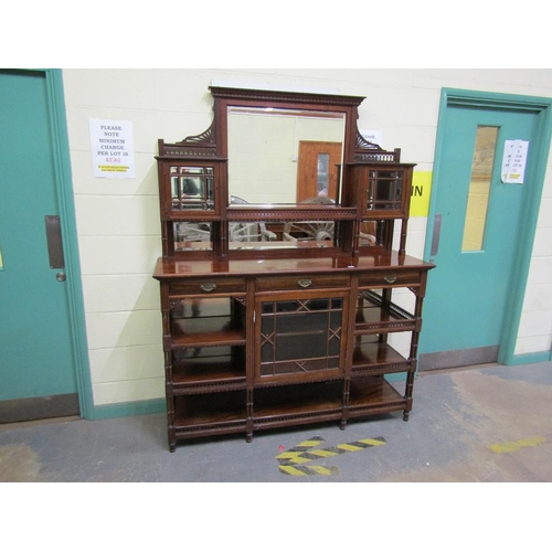 1924 - VICTORIAN ROSEWOOD MIRRORBACK SIDEBOARD