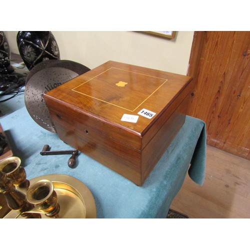 1465 - MAHOGANY CASE POLYPHON WITH EIGHT METAL RECORDS