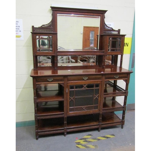 1924 - VICTORIAN ROSEWOOD MIRRORBACK SIDEBOARD