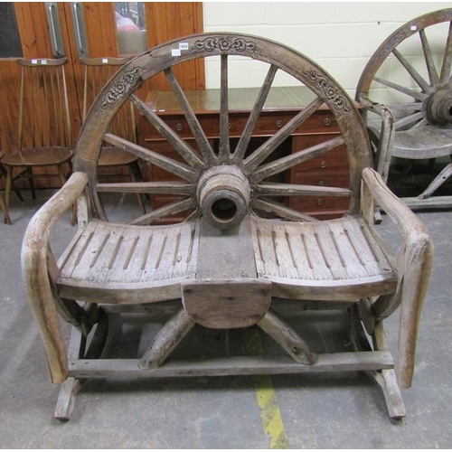 1933 - WAGON WHEEL TWO SEATER BENCH