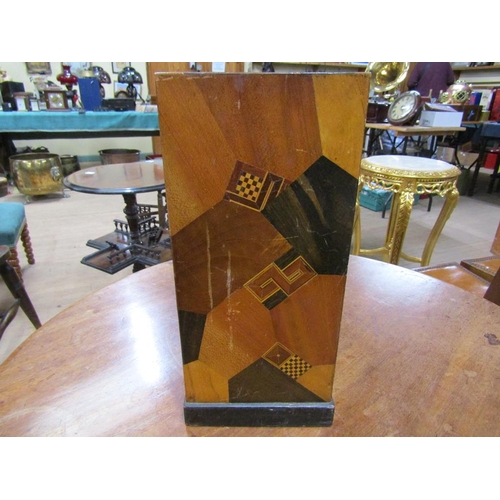 1376 - EARLY 20C PARQUETRY TABLE TOP CABINET OF FIVE SHORT AND ONE LONG DRAWER, 30CM W, 30CM H