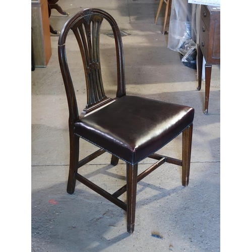 591 - EIGHT HEPPLEWHITE STYLE DINING CHAIRS