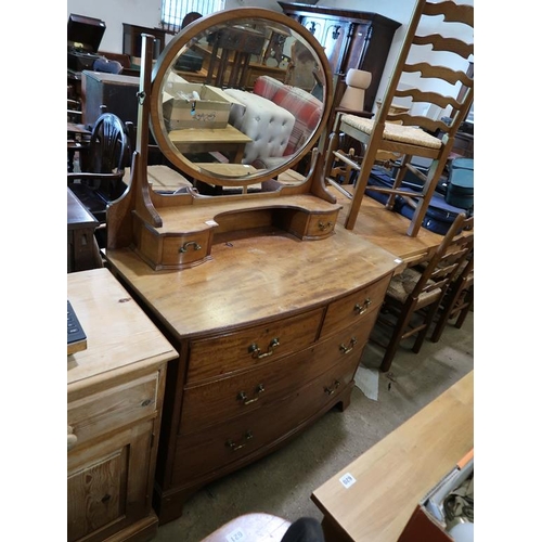 611 - EDWARDIAN MAHOGANY DRESSING TABLE