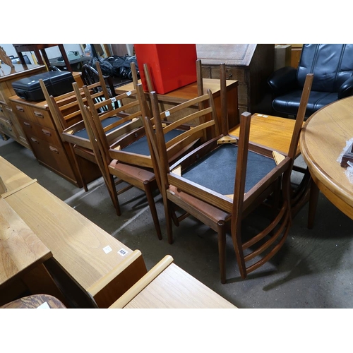 641 - SIX TEAK DINING CHAIRS