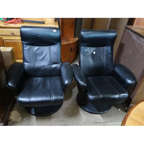 659 - TWO LEATHER CHAIRS